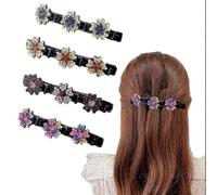 Fermagli per capelli, fasce per capelli Forcina for capelli intrecciata con pietra di cristallo scintillante, Forcina for capelli intrecciata da donna, Forcina for capelli piccola in cristallo, Forcin