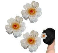 Fermagli per capelli, Fermagli per artiglio, 3 graziosi fermagli colorati per artigli, Eleganti fermagli per capelli floreali per le vacanze, Morsetti per capelli con fior
