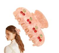 Fermagli per capelli, Fermagli per capelli, Clip per capelli in acetato, Fermagli per capelli antiscivolo per capelli da donna, graziosi fermagli per capelli in acrilico color ciliegia per capelli sot