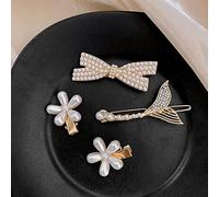 Fermagli per capelli, fermaglio per capelli con testa di fiore perla sul retro delle ragazze fermaglio per capelli copricapo clip superiore BB per tagliare i capelli, set F4