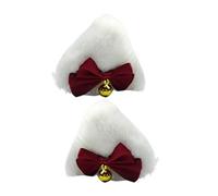 Fermagli per capelli fini, fermagli per capelli, fermagli per capelli gattini, fermagli per capelli corti con fiocco e campana, clip per capelli perfetti per bambini, 1 coppia, 8 x 6 cm, 3,15 x