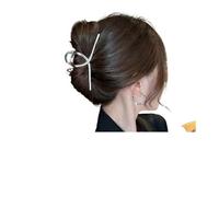 Fermagli Per Capelli Forcina for capelli in lega, semplice, con vernice spray, grande, con forcina a forma di squalo(Eight-character silver gripper 11.5cm)