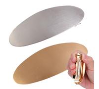 Fermagli per capelli francesi, fermagli piatti - Barrettes ovali - Accessori,Oro argento metallo ovale per capelli barrette francesi clip per eventi di laurea matrimonio uso quotidiano