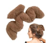Fermagli per capelli fuzzy, a forma ondulata in peluche, con artiglio grande, per capelli spessi e lunghi, grandi per donne e ragazze, per uso quotidiano