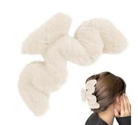 Fermagli per capelli fuzzy, a forma ondulata, in peluche, per donne e ragazze, grande artiglio per spessore sottile/medio per uso quotidiano,