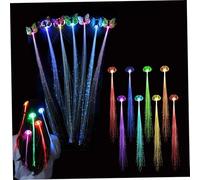 Fermagli per capelli illuminati, 16 pezzi 13.8 Accessori per capelli illuminati colorati, clip di estensione treccia LED per donne e ragazze, farfalla e ottica