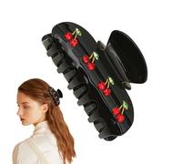 Fermagli per capelli, in acrilico, da donna, 7 cm, in acetato, resistente, colore nero, bianco, rosso, design robusto per tutti i giorni, feste e come regalo