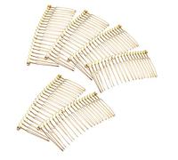 Fermagli per capelli in metallo bianco fai da te, 6 pezzi, pettine laterale, 20 denti, accessori per capelli, oro