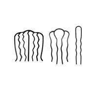 Fermagli per capelli in metallo nero da donna, forcine per capelli da sposa, pettini disordinati, forcine per chignon, ganci laterali, accessori per acconciature (stile 01-3 pezzi)