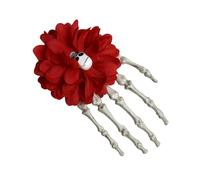 Fermagli per capelli in osso con mani scheletriche, Red