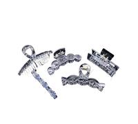 Fermagli per capelli in plastica trasparente con artiglio in acrilico trasparente, base vuota per creare gioielli fai da te, accessori per capelli alla moda per ragazze (A5)