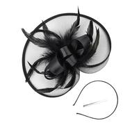 Fermagli per capelli in rete per spose in Europa e Stati Uniti, accessori per capelli per feste nuziali, feste di fine anno, accessori per feste (nero, 34 cm)