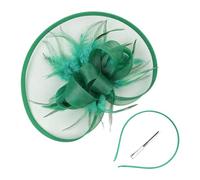 Fermagli per capelli in rete per spose in Europa e Stati Uniti, accessori per capelli per feste nuziali, feste di fine anno, accessori per capelli (verde, 34 cm)