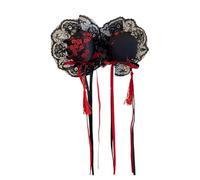 Fermagli per capelli in stile cinese, fermagli per capelli cinesi, 2 x copricapi con fiocco in pizzo - Fermaglio per in stile cinese Cheongsam, fermaglio per capelli con fiocco in pizzo per