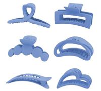 Fermagli per capelli, leggeri, resistenti, antiscivolo, per capelli spessi, sottili e ricci, stile vintage anni '90, per donne e ragazze (blu opaco)