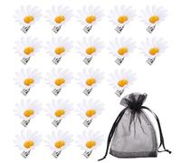 Fermagli Per Capelli Margherita Da 20 Pezzi Con 1 Borsa A Rete Con Coulisse, Fermagli Per Capelli Girasole, Fermagli Per Capelli Carini Per Ragazze, Fermagli A Coccodrillo