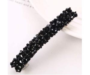 Fermagli per capelli neri fatti a mano, strass, fermagli per capelli in metallo, per donne e ragazze, copricapo, accessori per lo styling, fermagli per capelli neri da donna, clip e fermagli per