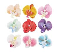 Fermagli per capelli orchidea tropicale - Set da collezione di mollette floreali in pezzi, eleganti per lo styling di forcine a fiori antiscivolo | Donne Ragazze Scuola nuziale Incontri