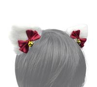 Fermagli per capelli orecchie di gatto, mollette per orecchie di gatto | Copricapo da festa con fermaglio per capelli in peluche, per capelli, Halloween Dress up Cat Ears, fermagli per