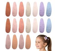 Fermagli per capelli per bambine - 18 fermagli per capelli con fascia in tessuto floreale - fermagli per capelli a scatto in 9 colori vivaci - accessori per capelli per neonati e bambini da indossare