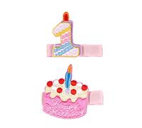 Fermagli per capelli per bambine di compleanno, per bambine, con corona, JBC34, rosa, taglia unica