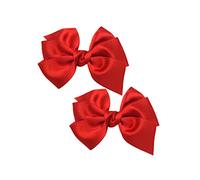 Fermagli per capelli per bambini, con fiocchi opachi, forcine per capelli fini per neonati, bambine, (F30) (rosso)