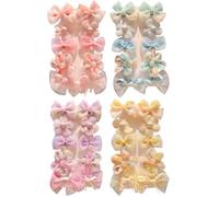 Fermagli per capelli per bambini | Fermagli per capelli per bambina, 40 pezzi Fiocchi per fiori con perline di perle 4 colori carini per neonati, bambini piccoli