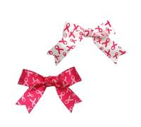 Fermagli per capelli per la sensibilizzazione sul cancro al seno, per ragazze, 2 pezzi, con nastro rosa, forcine per capelli con fiocco, clip a coccodrillo per cancro al seno, accessori per donne e