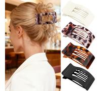 Fermagli per capelli piatti da donna, 4 pezzi, ergonomici e ricurvi, per capelli spessi e ricci, forte tenuta, antiscivolo, per tutte le texture dei capelli, comodi da indossare tutto il giorno