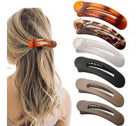 Fermagli per capelli piatti da donna, eleganti clip per tutti i tipi di capelli, comode clip piatte per sdraiarsi e guidare (colore 6)