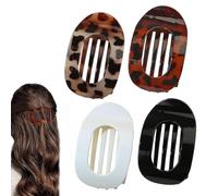 Fermagli per capelli piatti grandi, design rotondo con becco d'anatra per capelli sottili e spessi, clip per capelli in stile francese, accessori per capelli per le vacanze (colore sbill profondo