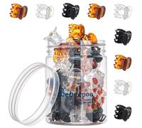 Fermagli per capelli piccoli, resistenti, alla moda, per donne e bambini, rimangono in posizione senza tirare o impigliare, presa forte, plastica resistente, tartaruga, nero e trasparente, 48 pezzi