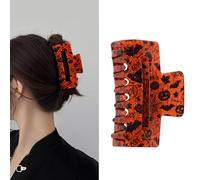 Fermagli per capelli quadrati per capelli di Halloween, per capelli spessi e sottili, design a zucca, fantasma, clip medie, presa forte e antiscivolo, accessori per lo styling dei capelli per donne e