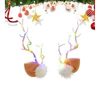 Fermagli per capelli renna per,Accessorio per testa luminoso di Natale,Forcine per capelli decorative per feste in maschera, spettacoli, raduni, convenzioni fumetti, adolescenti, adulti, feste