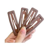Fermagli per capelli rettangolari satinati, da donna, per sistemare i capelli rotti, alla moda, accessori per capelli, accessori per lo styling dei capelli (caffè, 4 pezzi)