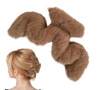 Fermagli per capelli sfocati, a forma ondulata in peluche, grande artiglio