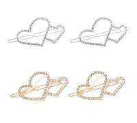 Fermagli per Capelli Strass, 4 PCS Mollette Cristallo Forcine Perni (A)