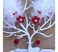 Fermagli per capelli vintage con piume retrò clip per capelli con accessori per acconciature per foto di Capodanno Accessori per acconciature Fermaglio per capelli con fiore Copricapo cinese