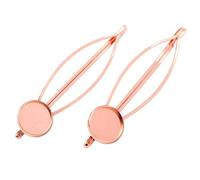 fermagli per capelli vuoti 10 pezzi da 12 mm di dimensione interna in rame for fermagli for capelli, cabochon base vuoti, cammeo fai te for la creazione gioielli(Color-16)