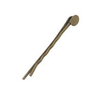 fermagli per capelli vuoti 50 pezzi di base for forcine for capelli in metallo da 55 mm con colla piatta 6-8-10-12 for la creazione gioielli fai te for(Color-01,10MM)