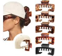 Fermagli per cappelli da donna, confezione da 5 clip per cappellini da baseball, grandi, a tartaruga, a tenuta forte, per cappelli da camionista e tutti i tipi di capelli (tartaruga)