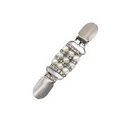 Fermagli per cardigan da donna, Clip for Cardigan Da Donna Multicolor 2 Pezzi Con Strass Perlati(E)