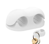Fermagli per cavi in silicone, clip per penne per scrivania, parete, comodino, cucina, fermacavi multiuso per dormitorio, scuola, ufficio e classe, nero e bianco