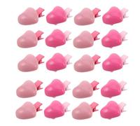 Fermagli per Chioma a Cuore Piccoli 24 Pezzi Plastico Metallo | Clip Valentine, Accessori per Ragazze e Bambini, Scuola e Feste, Rosa e Rosa Acceso