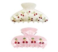 Fermagli Per Ciliegie Da 2 Pezzi, Fermagli Per Capelli In Acrilico, Fermagli Per Capelli Con Diamanti Da Donna, Accessori Per Capelli Semplici E Alla Moda, Accessori Per Capelli