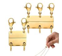 Fermagli per collana per effetto sovrapposto, chiusura a sovrapposizione per collana, 2 pezzi separatori magnetici per gioielli Choker donne uomini