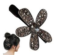 Fermagli per con strass in metallo per donna - Forcine per vintage scintillanti, fermagli per con fiori decorativi | Eleganti per feste di viaggio, festival di nozze,