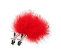 Fermagli per il corpo soffici Fermagli per il corpo a pressione regolabile Anelli per il corpo in acciaio inossidabile Fermagli morbidi per legare il torace Gioielli per il corpo non piercing (rosso)