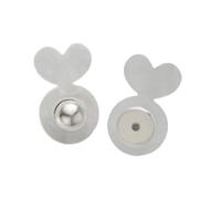 Fermagli per orecchie a forma di cuore, resistenti all'acqua, base in rame robusto, in acrilico, con clip di fissaggio comodi, 6mm, come descritto, come descritto