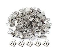 Fermagli per raccoglitori in argento, mini graffette, piccoli morsetti per carta, 15 mm, confezione da 100 clip micro per ufficio per scuola, casa e affari